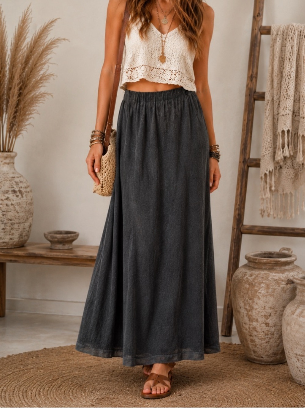SCANDAL Italy Mohair Maxi Skirt NWT